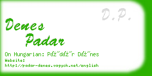 denes padar business card